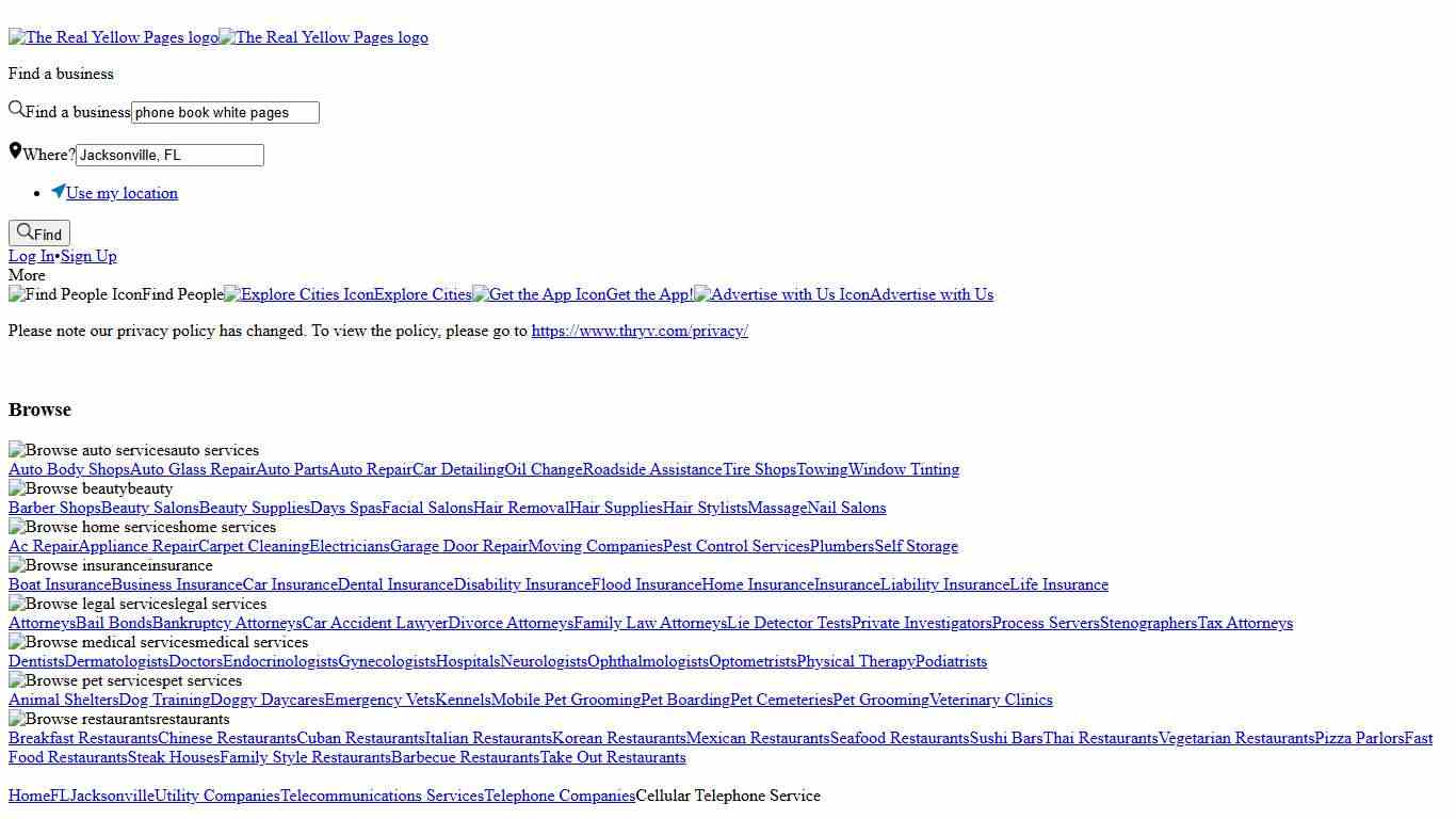 Best 1 Phone Book White Pages in Jacksonville, FL The Real Yellow Pages®